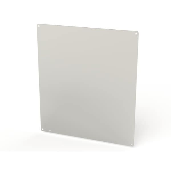 16.88 in H, 0.08 in D, 14.88 in W, Aluminum